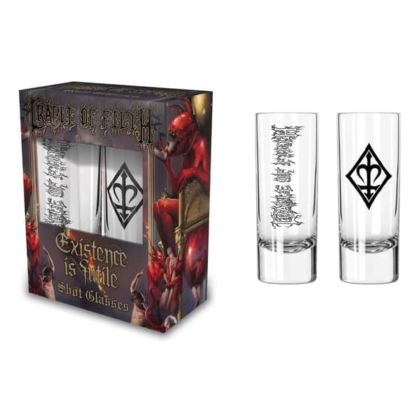 CRADLE OF FILTH SHOT GLASS - EXISTENCE IS FUTILE (2-PACK)