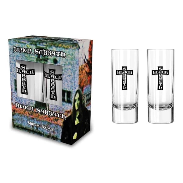 BLACK SABBATH SHOT GLASS - CROSS LOGO (2-PACK)