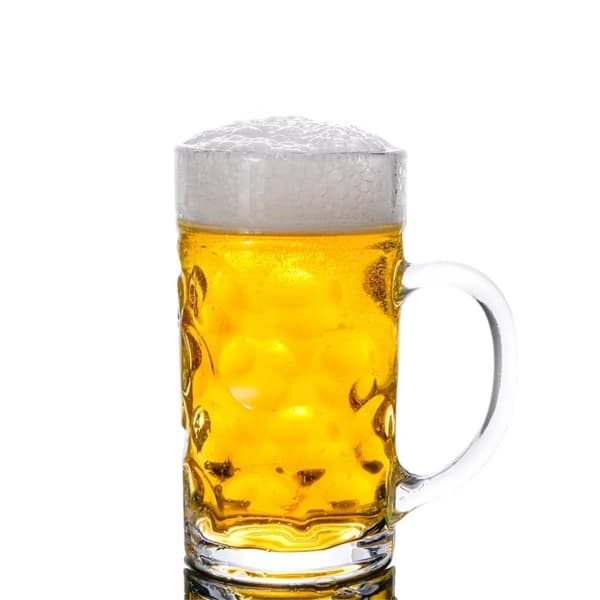 vidaXL Ølkrus med håndtak glass 6 stk 1000 ml