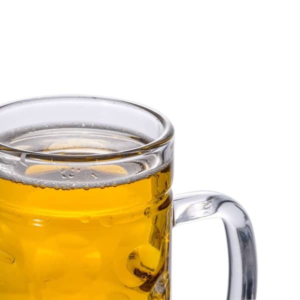 vidaXL Ølkrus med håndtak glass 6 stk 1000 ml