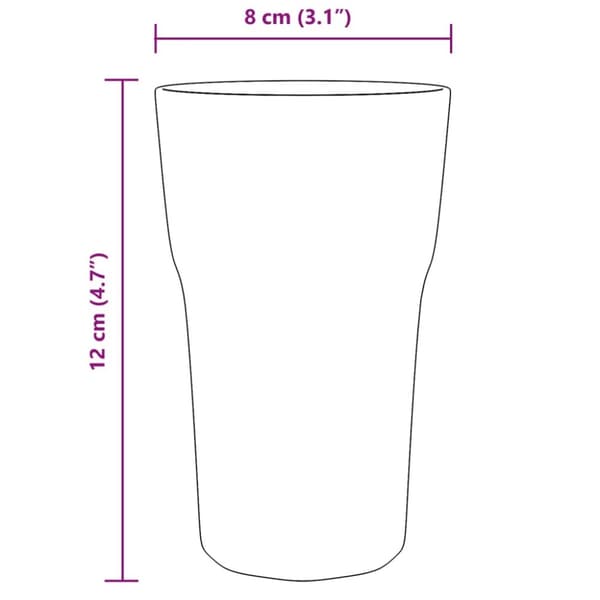 vidaXL Olutlasit 6 kpl 295 ml
