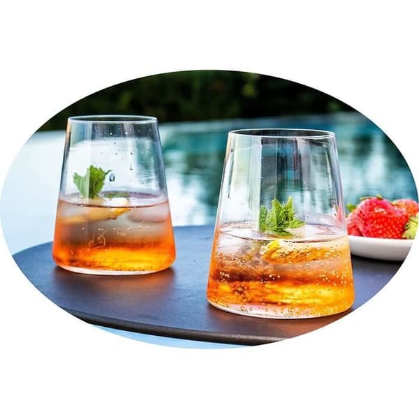bcrystalline glass whiskyglas - pyramidform - 2 delar - Topkapi Whiterocks