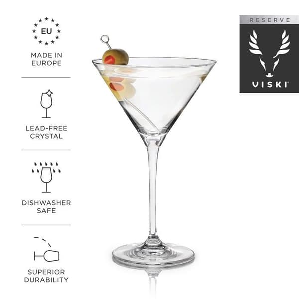 Cocktailglas - Viski aperitifglas - 10105 - Reserv Set med 4 blyfria europeiska kristallmartiniglas 207 ml