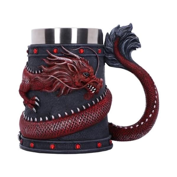 Nemesis Now - Dragon Coil Tankard - Chope Rouge 16 cm