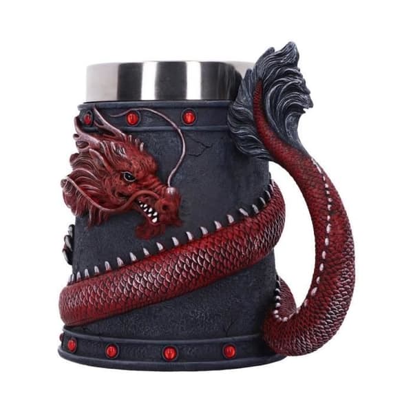 Nemesis Now - Dragon Coil Tankard - Chope Rouge 16 cm