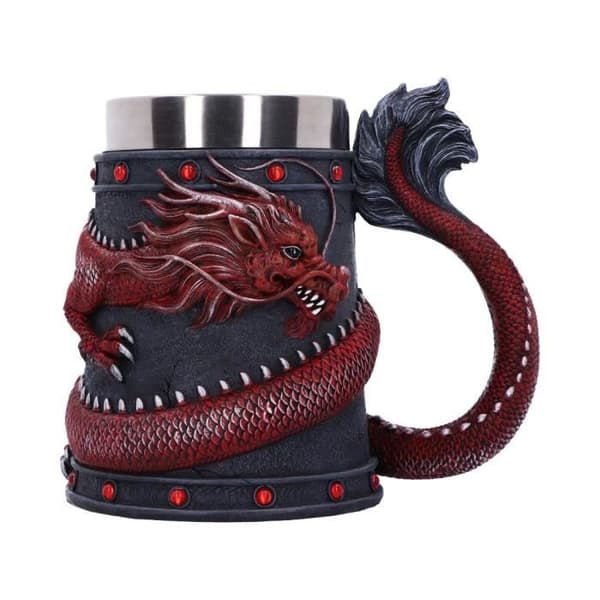 Nemesis Now - Dragon Coil Tankard - Chope Rouge 16 cm