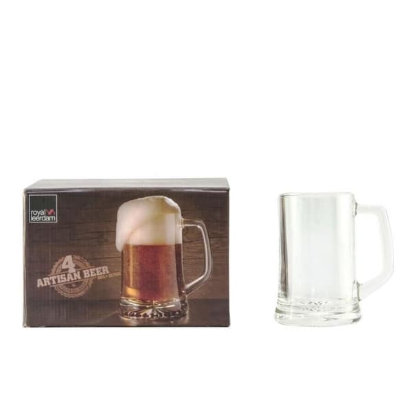 Ölmuggar - Artisan - 32 cl - Transparent glas - Set om 4 - Tål diskmaskin