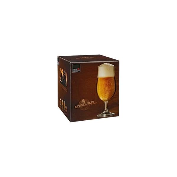 4 ÖLGLAS STÄLLD GLAS 37 CL DECO BORKSSERVIS