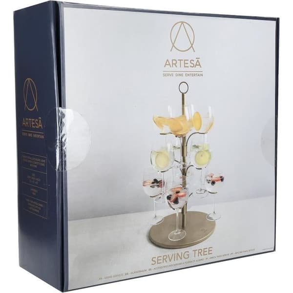 Serveträd - Ej specificerat - 12 glas - Järn - Mässing - 64 cm i höjd