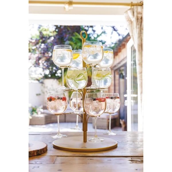 Serveträd - Ej specificerat - 12 glas - Järn - Mässing - 64 cm i höjd