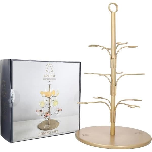 Serveträd - Ej specificerat - 12 glas - Järn - Mässing - 64 cm i höjd