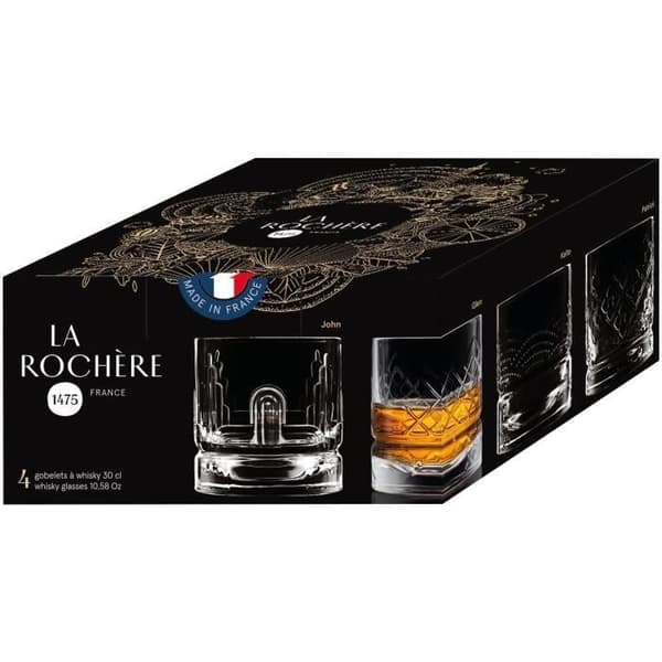 LA ROCHERE X4 Dandy whiskykoppar - Blandade färger