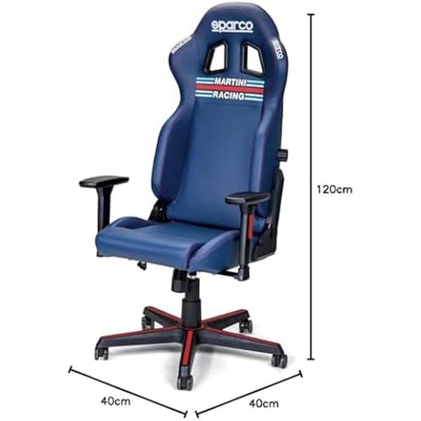Spelstol - SPARCO - Martini RACIN - Marinblå färg - 100 % ny - Praktisk och innovativ
