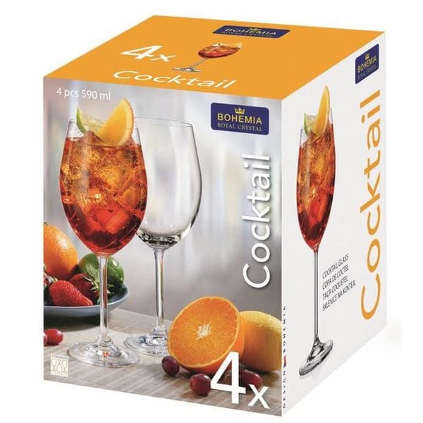 BOHEMIA ROYAL CRYSTAL Cocktailglas 4 delar 590 ml