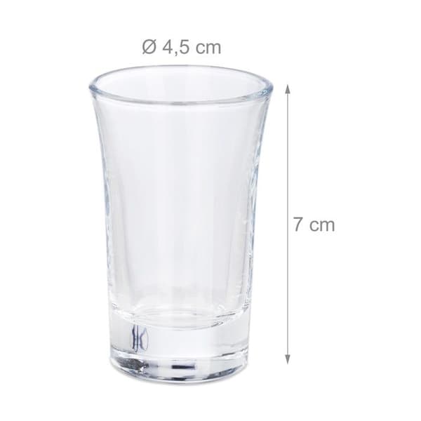 Relaxdays snapsglas, set om 12, snapsglas, 2 cl, matsmältningsglas, espresso, snaps, snapsglas, klara