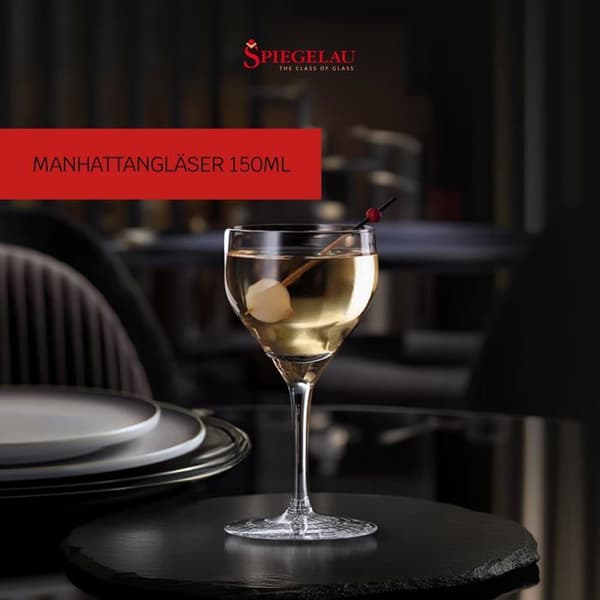 Spiegelau - Nachtmann - 4500156 - Perfect Serve Nick - Nora 4-pack cocktailglas i kristall 150 ml