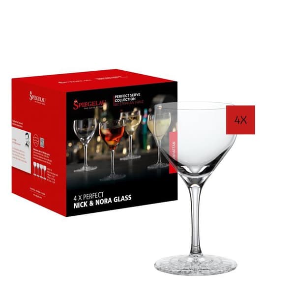 Spiegelau - Nachtmann - 4500156 - Perfect Serve Nick - Nora 4-pack cocktailglas i kristall 150 ml