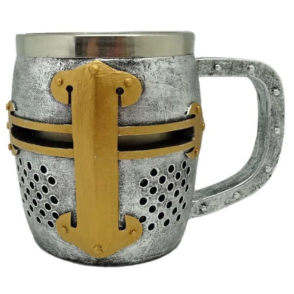 Puckator - KN213 - Puckator Chope dekorativ - Medeltida riddare - Guld och silver