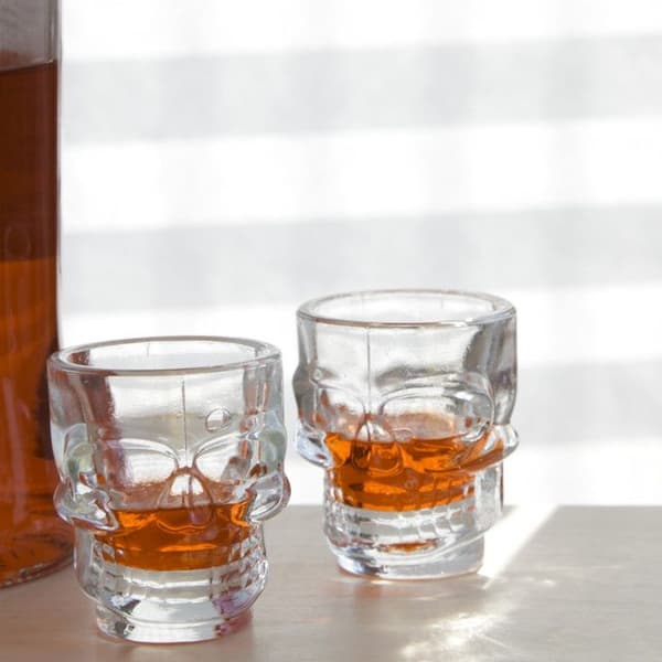 Skottkupa - Ej specificerad - Dödskalle - Paket om 4 - Glas - Diska i diskmaskin kompatibel