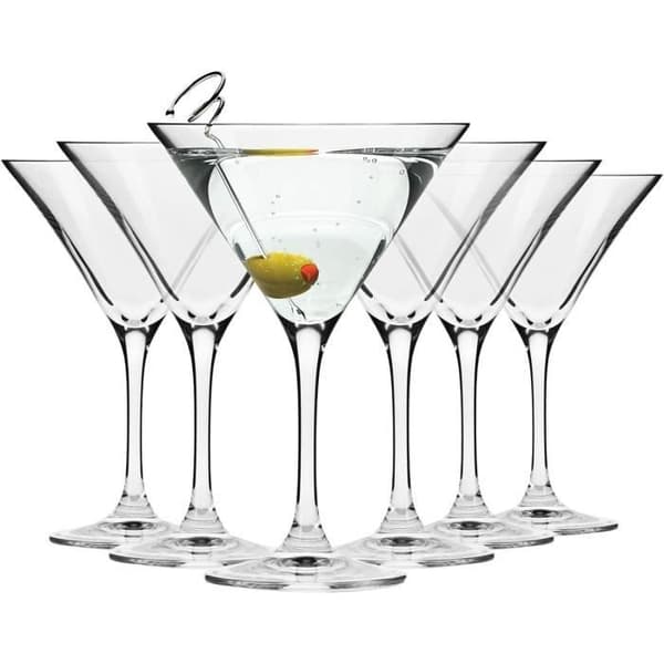 Verres à Martini - KROSNO - Avant Garde - 240 ML - Lot de 6 - Kristallklart Transparent
