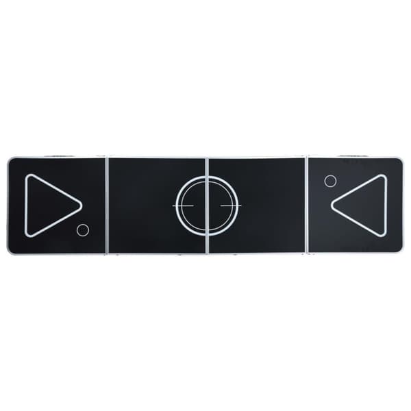 vidaXL Sammenleggbart ølpongbord med kopper og baller 240 cm