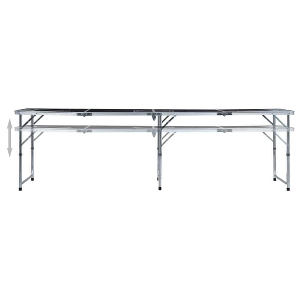 vidaXL foldbart beer pong-bord med kopper og bolde 240 cm
