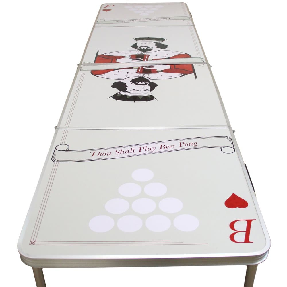 Beer Pong Bord (244 cm) Ölpingis Festspel Festlekar Ölpong Prosecco Pong Beerpongbord Drinklekar Beerpong Hopfällbar