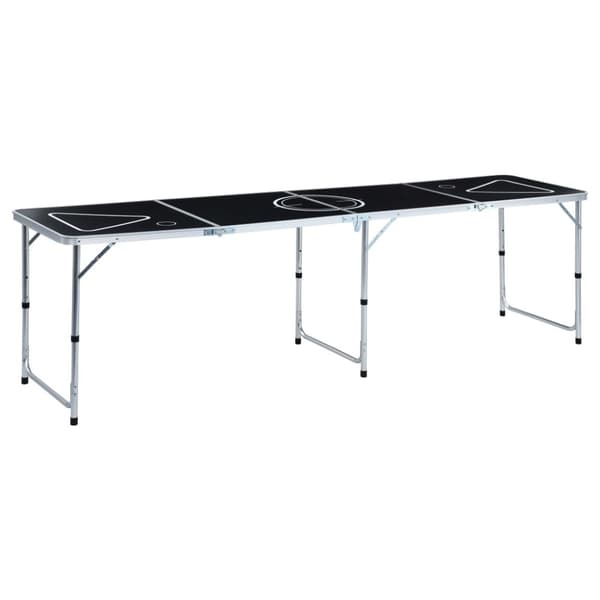 Hopfällbart ölpingisbord 240 cm svart