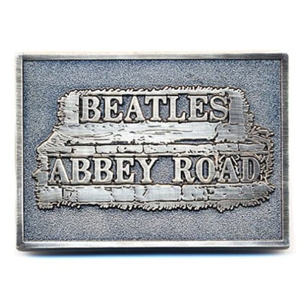The Beatles Belt Buckle Abbey Road Sign Band Logo Official Metal One Size