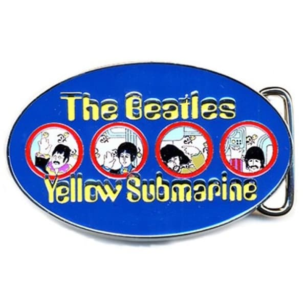 The Beatles Belt Buckle Yellow Submarine Portholes Blue Official Metal One Size