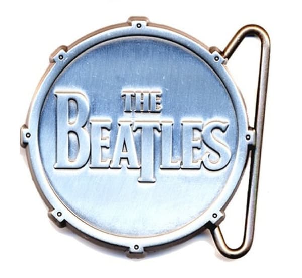 The Beatles Belt Buckle Classic Drop T Drum Logo Official Metal One Size