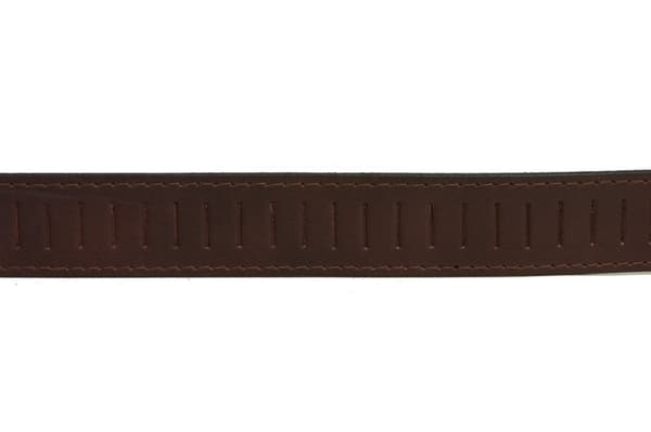 Brunt 35mm jeansbälte i kalvskinn