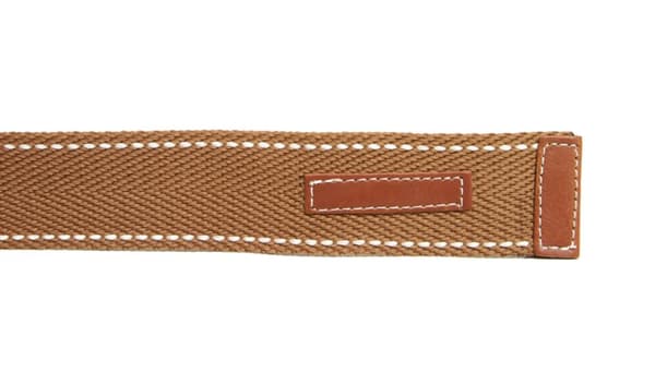 Beigebrunt 40mm bälte i textil