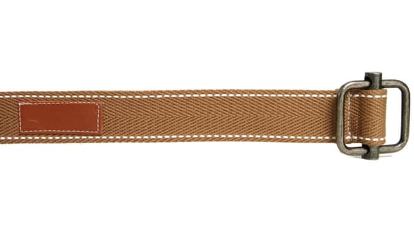 Beigebrunt 40mm bälte i textil
