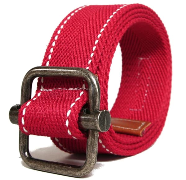 Rött 40mm bälte i textil