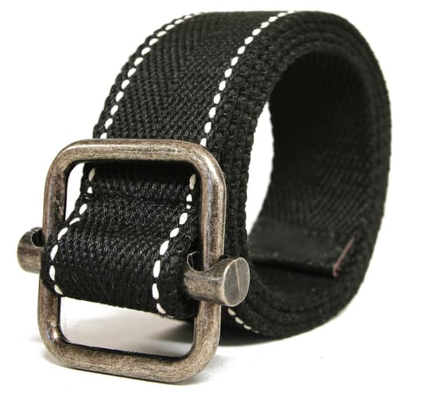 Svart 40mm bälte i textil