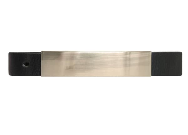 Svart 20mm damskärp i kalvläder (80cm)