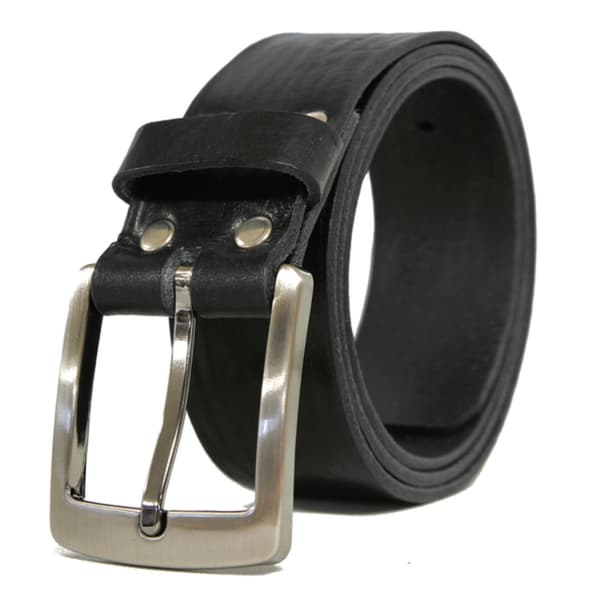 Svart 35mm jeansbälte i kalvläder