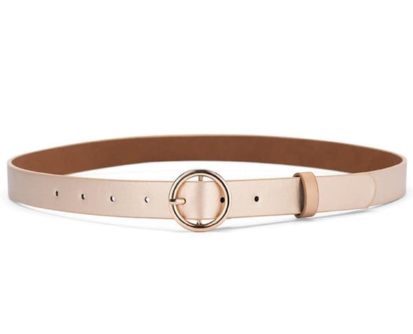 Bälte med Runt Spänne Rosa One-size