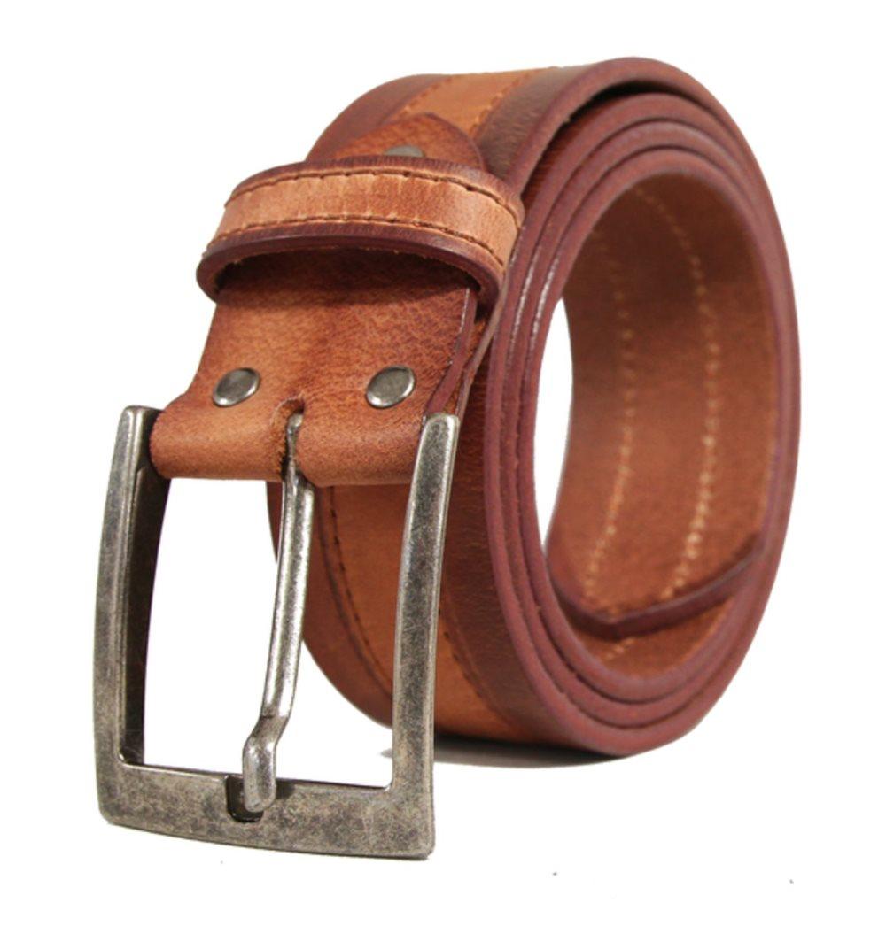Konjaksbrunt 40mm jeansbälte i kalvläder