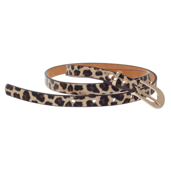 Grace Bælte i læder med leopardprint for kvinder/damer Brown Leopard XL
