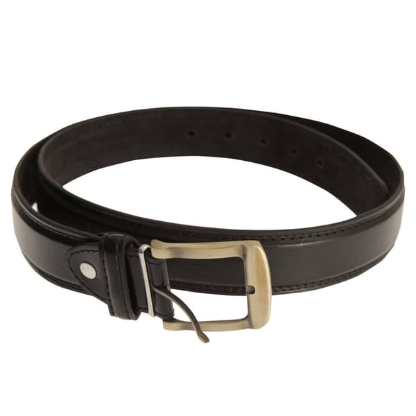 Forest Belts Mens 1.25 tum Bonded Leather Belt Black Large (36”-40”)