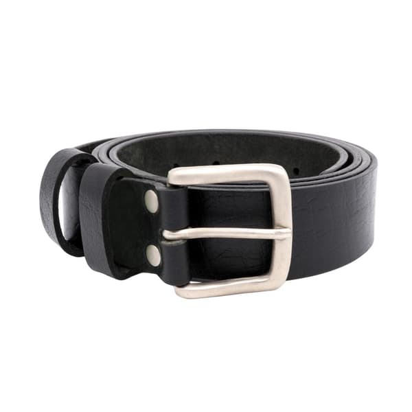 Duke Mens D555 Gavin Leather Square Buckle Belt Black 44in