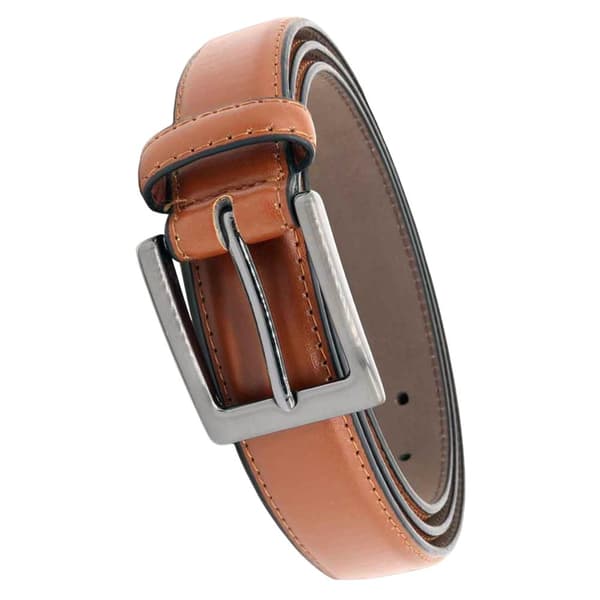 Duke Mens D555 Anthony Stitched läderbälte med fyrkantigt spänne