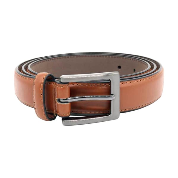Duke Mens D555 Anthony Stitched läderbälte med fyrkantigt spänne