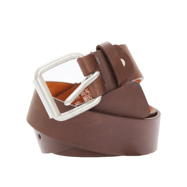 Forest Belts Mens 1,5 tums bundet bälte av äkta läder Brown Medium (32”-36”)