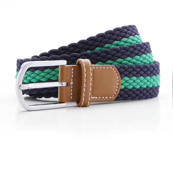 Asquith & Fox Mens Two Colour Stripe Braid Stretch Belt