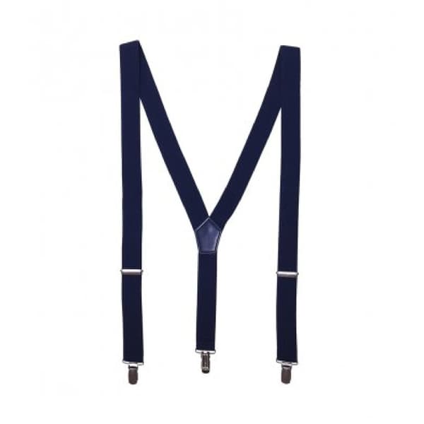 Premier Mens Clip On Braces Navy One Size