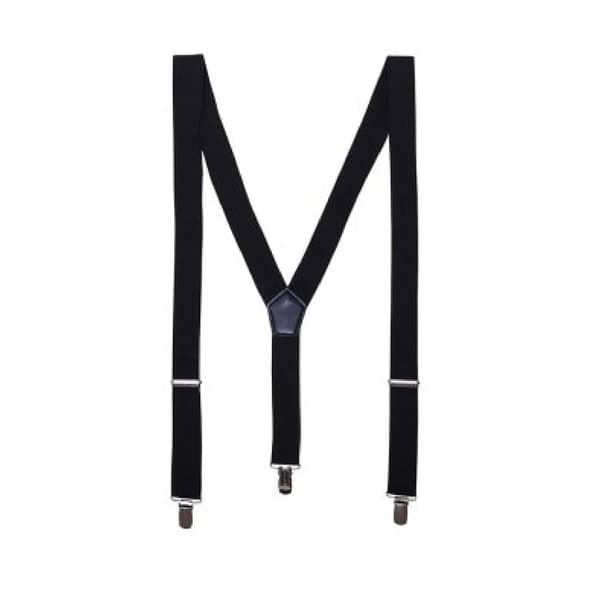 Premier Mens Clip On Braces Black One Size