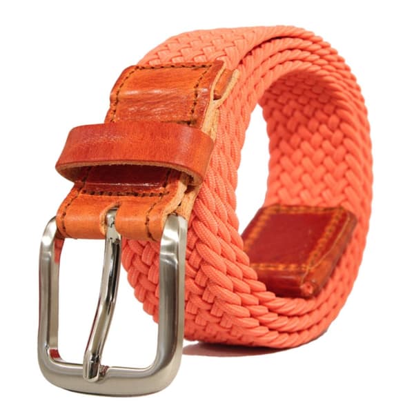 Bälte i orange flätad textil